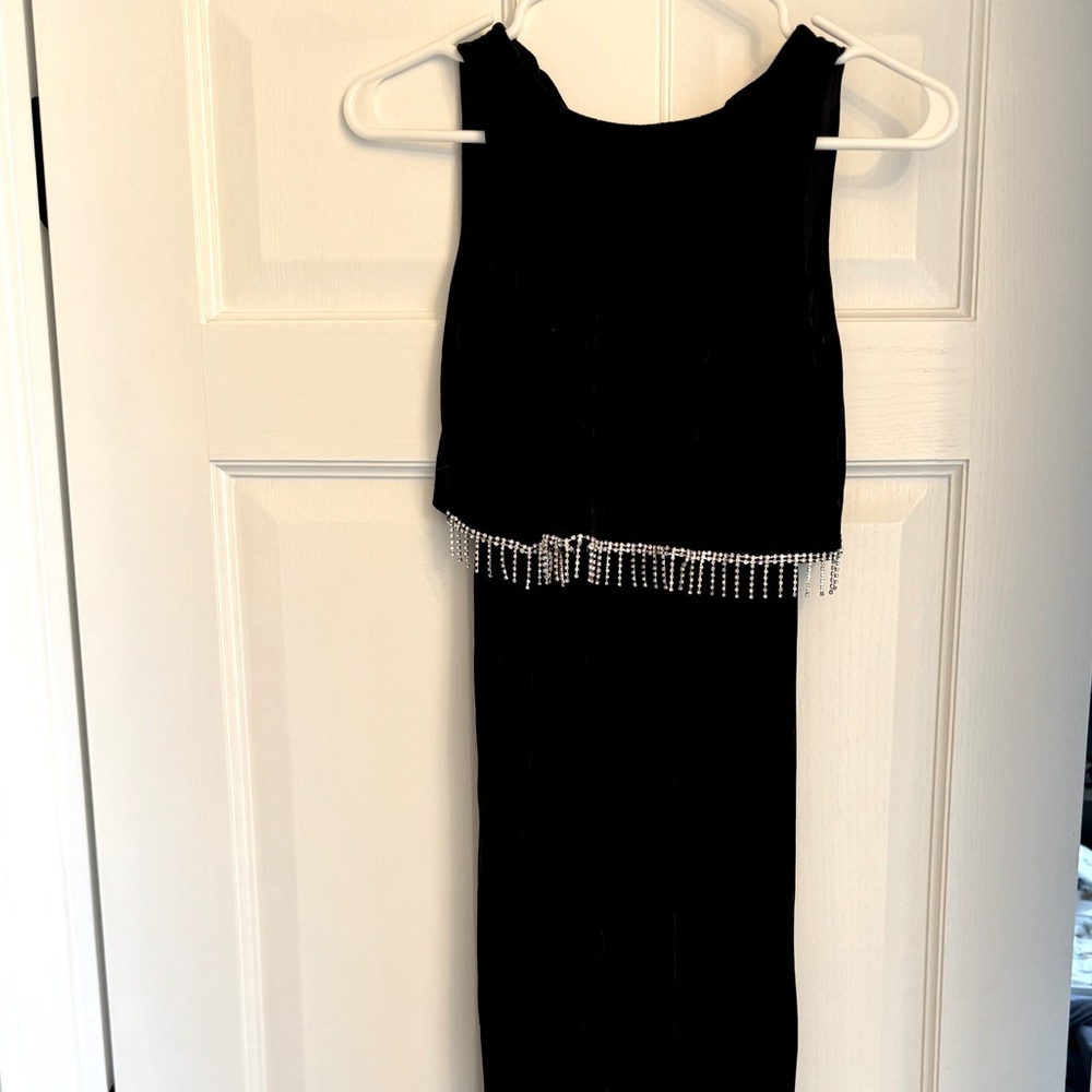 Girls Zara Black Velvet one piece